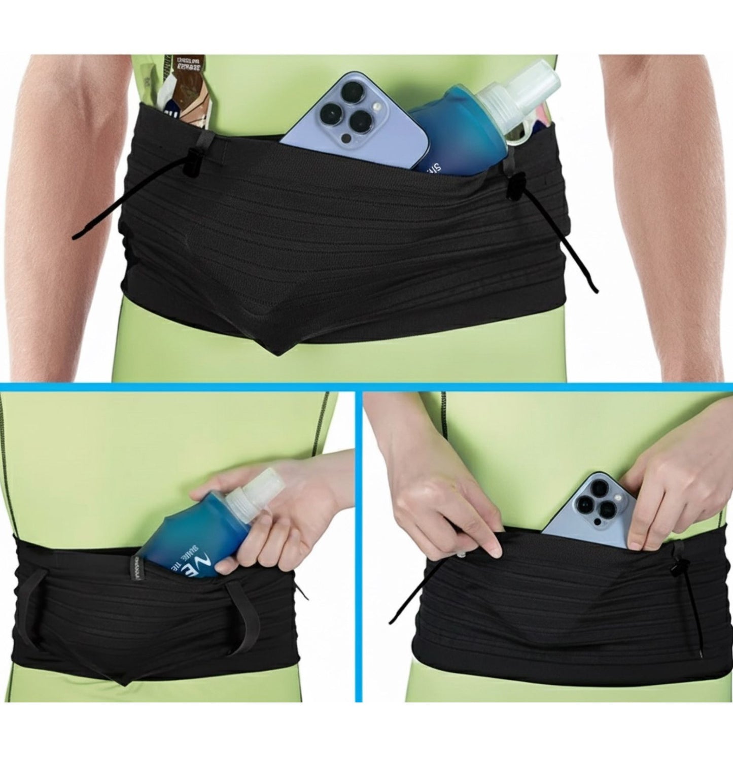 Ceinture de trail à plusieurs compartiments