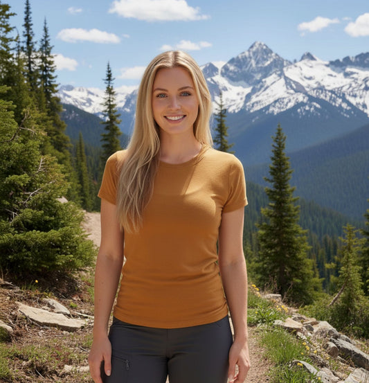 100% Merino Wool T-shirt for Women